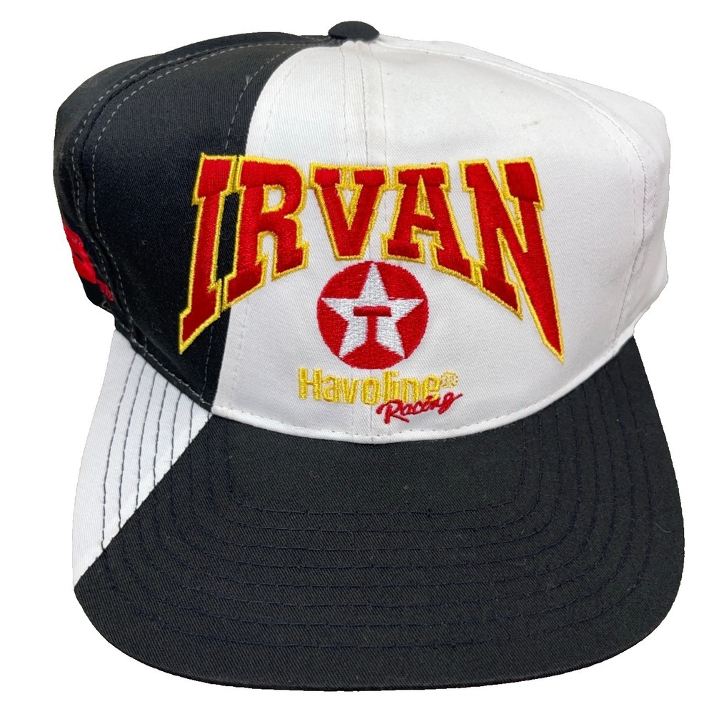 Vintage Ernie Irvan Hat Cap Snapback Nascar 90s Y2K Colorblock Havoline Texaco